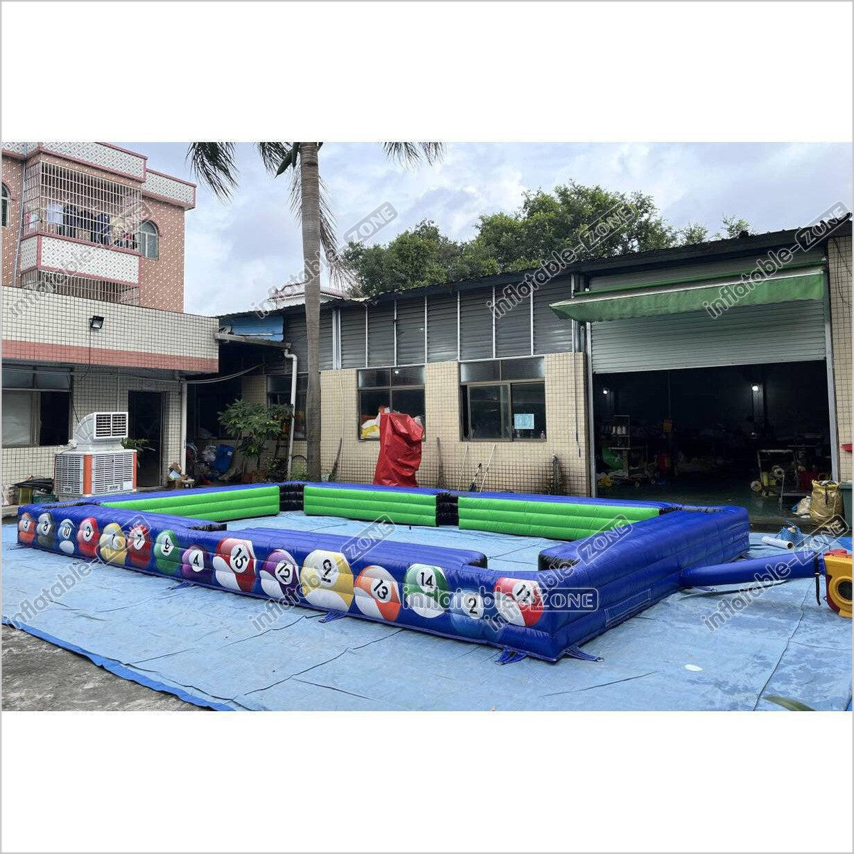 Attractive Inflatable Pool Table Arena Snooker Ball Game Soccer Billia ...
