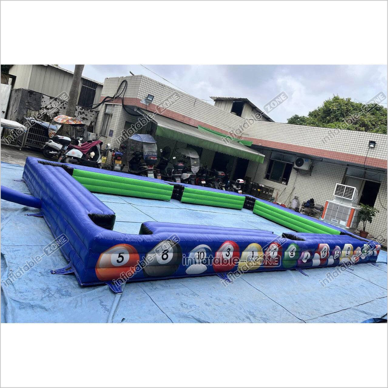 Attractive Inflatable Pool Table Arena Snooker Ball Game Soccer Billia ...