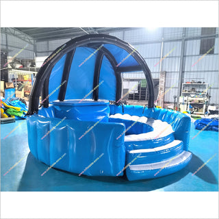 Commercial Luxury Inflatable Pool With Fridge Canopy Seats Blow Up Swimming Pool Bar Water Activity For Backyard
