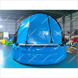 Commercial Luxury Inflatable Pool With Fridge Canopy Seats Blow Up Swimming Pool Bar Water Activity For Backyard