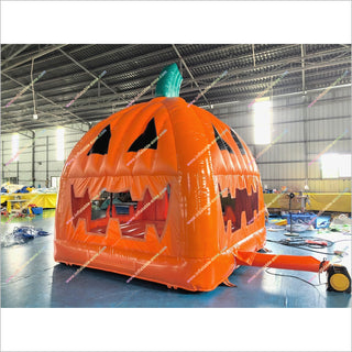 Inflatable Pumpkin Halloween Orange Bounce House Jack O Lantern Jumper Cheap Bouncy Castle Hire Near Me