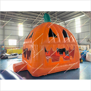 Inflatable Pumpkin Halloween Orange Bounce House Jack O Lantern Jumper