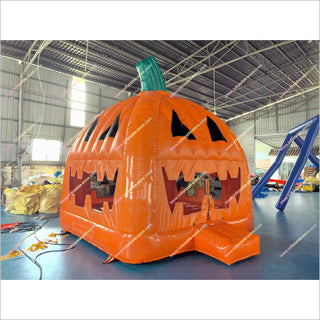 Inflatable Pumpkin Halloween Orange Bounce House Jack O Lantern Jumper Cheap Bouncy Castle Hire Near Me