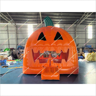 Inflatable Pumpkin Halloween Orange Bounce House Jack O Lantern Jumper Cheap Bouncy Castle Hire Near Me