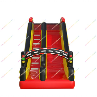 Inflatable Racing Slide Activity Play Center Cars Party Traffic Light Arch Small Inflatable Slide For Pool