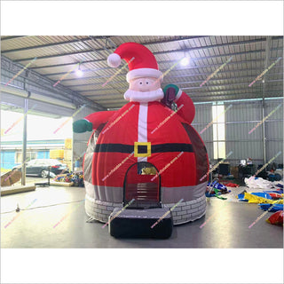 Mega Christmas Inflatable Santa Claus Bounce House Commercial Holiday Decorations Bouncy Castle Rental For Adults