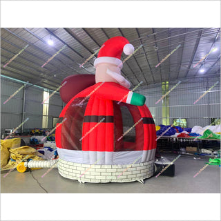 Mega Christmas Inflatable Santa Claus Bounce House Commercial Holiday Decorations Bouncy Castle Rental For Adults