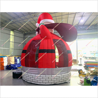 Mega Christmas Inflatable Santa Claus Bounce House Commercial Holiday Decorations Bouncy Castle Rental For Adults