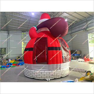 Mega Christmas Inflatable Santa Claus Bounce House Commercial Holiday Decorations Bouncy Castle Rental For Adults