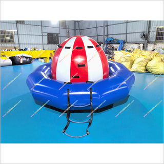 Best Water Toys Rotating Spinner Inflatable Saturn Rocker Water Disco UFO Floating Towable Boat