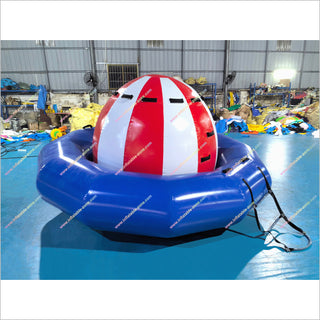 Best Water Toys Rotating Spinner Inflatable Saturn Rocker Water Disco UFO Floating Towable Boat