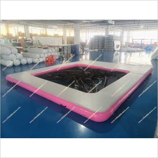Jelly Fish Pool Float Inflatable Yacht Pool Best Inflatable Dock Water Floating Platform Inflatable Sea Pool With Net