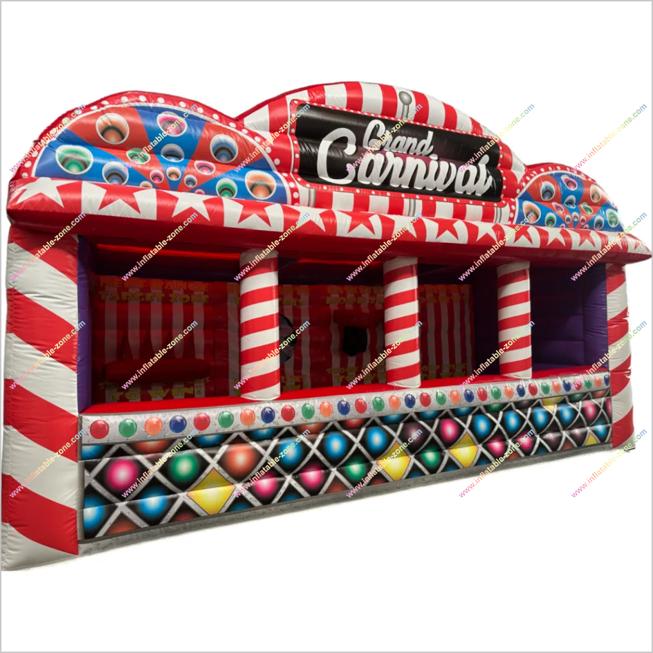 Grand Carnival Inflatable Show Stall 4 In 1 Funfair Inflatable Carniva