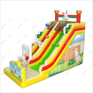 Rabbit Theme Party Inflatable Slide For Garden Soft Play Equipment Wholesale Blow Up Outdoor Slide