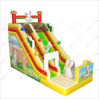 Rabbit Theme Party Inflatable Slide For Garden Soft Play Equipment Wholesale Blow Up Outdoor Slide