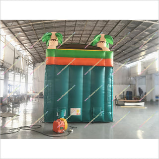 Indoor Palm Trees Inflatable Slide Into Pool Rental Tropical Bounce House Water Slide For Party Business