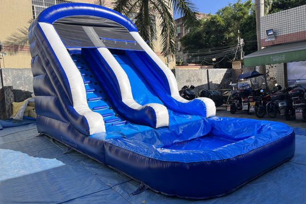 Commercial Inflatable Wet Dry Slide N Bounce Party Water Moon Jumps Mini Waterslide With Pool