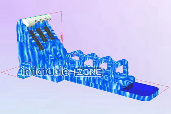 Inflatable-Zone Design Commercial Inflatable Slip And Slide Largest Backyard Big Blue Water Slide