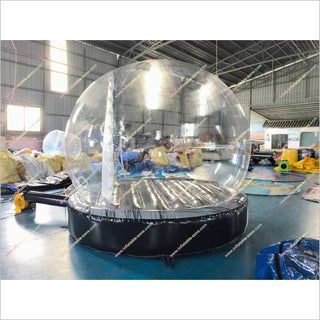 Merry Christmas Funny Inflatable Snow Globe Bounce House Best Photo Booth Blow Up Snow Globe For Outside