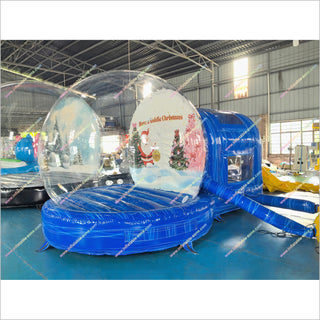 Christmas Globe Inflatable Snow Dome Portable Bubble Tent Life Sized Inflatable Snow Globe With A Tunnel