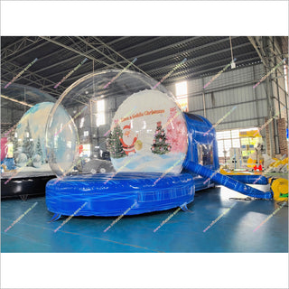 Christmas Globe Inflatable Snow Dome Portable Bubble Tent Life Sized Inflatable Snow Globe With A Tunnel