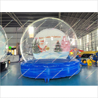 Christmas Globe Inflatable Snow Dome Portable Bubble Tent Life Sized Inflatable Snow Globe With A Tunnel
