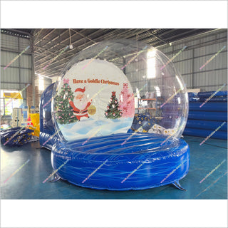 Christmas Globe Inflatable Snow Dome Portable Bubble Tent Life Sized Inflatable Snow Globe With A Tunnel
