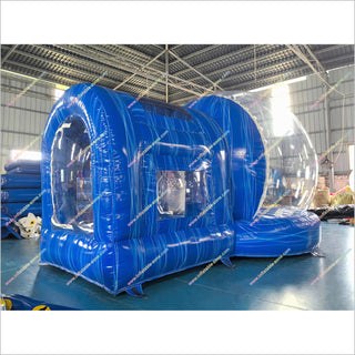 Christmas Globe Inflatable Snow Dome Portable Bubble Tent Life Sized Inflatable Snow Globe With A Tunnel