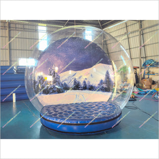 Magical Winter Wonderland Inflatable Snow Globe With Snow Transparent Event Tent Snow Globe Inflatable Outdoor