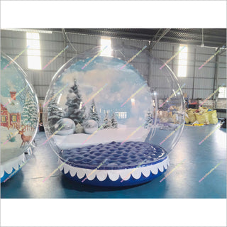 Enchanting Inflatable Snow Globe Christmas Photos Snowy Trees Custom Snow Globe With Your House