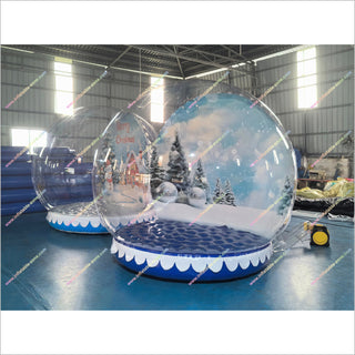 Enchanting Inflatable Snow Globe Christmas Photos Snowy Trees Custom Snow Globe With Your House