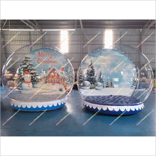 Enchanting Inflatable Snow Globe Christmas Photos Snowy Trees Custom Snow Globe With Your House