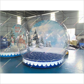 Enchanting Inflatable Snow Globe Christmas Photos Snowy Trees Custom Snow Globe With Your House