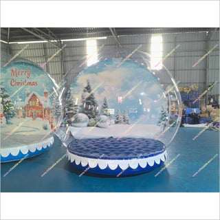 Enchanting Inflatable Snow Globe Christmas Photos Snowy Trees Custom Snow Globe With Your House