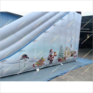 Winter-Themed Inflatable Snow Slide Party Play Centre Snowmen And Christmas Trees Giant Blow Up Slide Rental