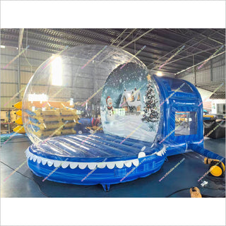 Rent Inflatable Snow Globe With Picture Inside Transparent Air Dome Christmas Snow Globes For Sale