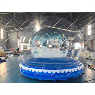 Rent Inflatable Snow Globe With Picture Inside Transparent Air Dome Christmas Snow Globes For Sale