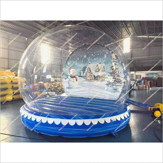 Rent Inflatable Snow Globe With Picture Inside Transparent Air Dome Christmas Snow Globes For Sale