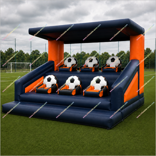 Inflatable Soccer Bleachers Ball-Shaped Seats Inflatable Football Bleachers Interactive Activities For Adults