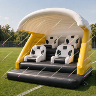 Inflatable Soccer Bleachers Ball-Shaped Seats Inflatable Football Bleachers Interactive Activities For Adults