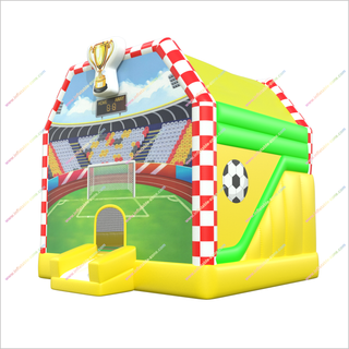 Inflatable Soccer Bounce House Vibrant Arena Football Shootout Inflatable Bouncy Castle For Rent Near Me