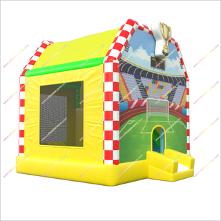 Inflatable Soccer Bounce House Vibrant Arena Football Shootout Inflatable Bouncy Castle For Rent Near Me