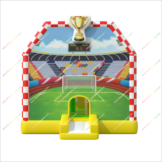 Inflatable Soccer Bounce House Vibrant Arena Football Shootout Inflatable Bouncy Castle For Rent Near Me