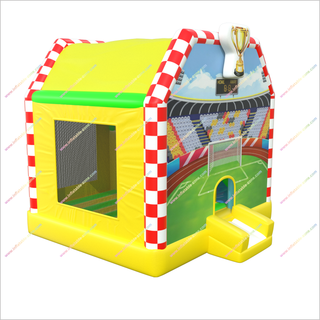 Inflatable Soccer Bounce House Vibrant Arena Football Shootout Inflatable Bouncy Castle For Rent Near Me