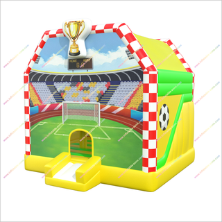 Inflatable Soccer Bounce House Vibrant Arena Football Shootout Inflatable Bouncy Castle For Rent Near Me