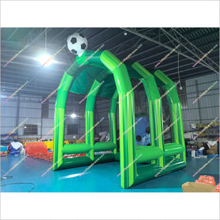 Inflatable Soccer Goal Bounce House Arena Football Field Goal Inflatable Interactive Penalty Shootout Game