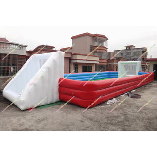 Inflatable Soccer Pitch Blow Up Football Field Outdoor Group Games Inflatable Water Soccer Field For Rent