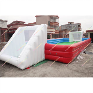 Inflatable Soccer Pitch Blow Up Football Field Outdoor Group Games Inflatable Water Soccer Field For Rent