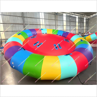 Large Spinning Towable Tube Water Inflatable Gyro Spinner Toy Towable Disco Boat For Exciting Water Sports