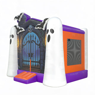 Halloween Inflatable Ghost Blow Up Haunted Castle Inflatable Jumper For Party Spooky Bounce House Rental